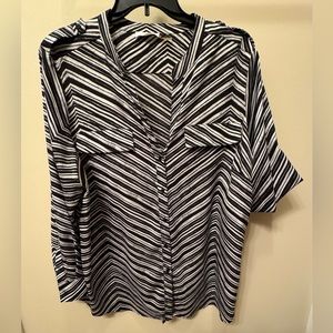 Calvin Klein 2X Blouse 100% Polyester